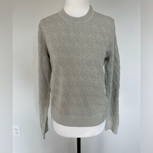 Club Monaco Pointelle Stitch Crew Sweater - Light Green - Size Medium - NWT